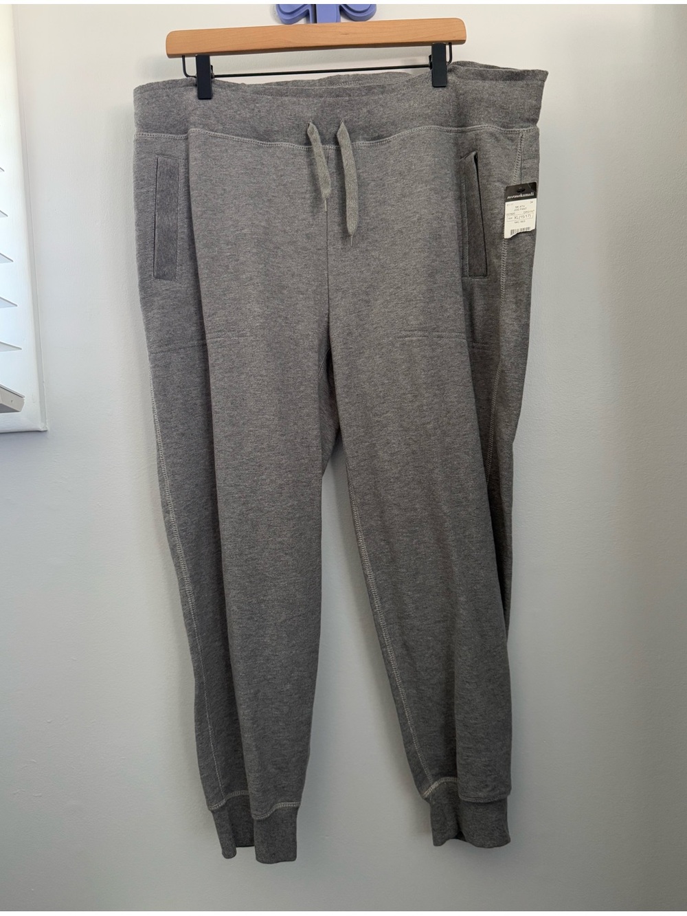 Norma Kamali XL NEW‎ Grey Jogger Pants Lounge Comfy Minimal Fleece